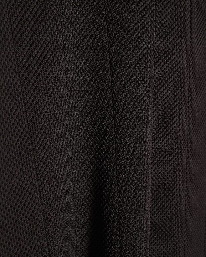 Black Slim Fit Open Collar Shirt