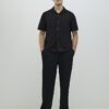Black Slim Fit Revere Shirt