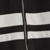 Black Slim Fit Stripe Funnel Neck Jacket