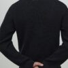 Black Slim Fit Waffle Knit Jumper