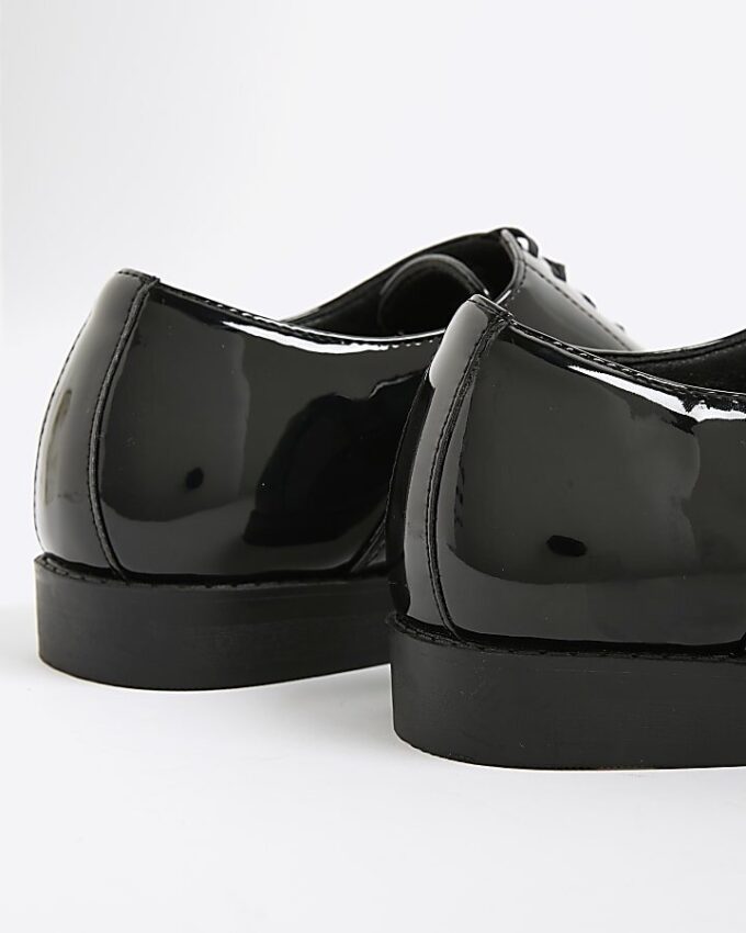 Black Smart Patent Derby Shoes
