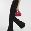Black Soft Wide Leg Trousers