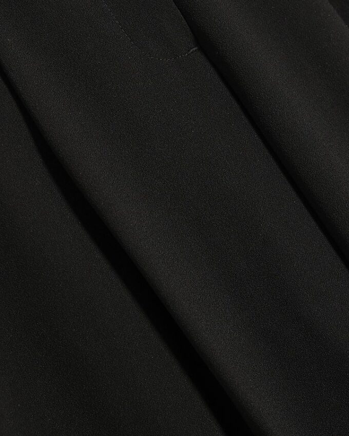 Black Soft Wide Leg Trousers