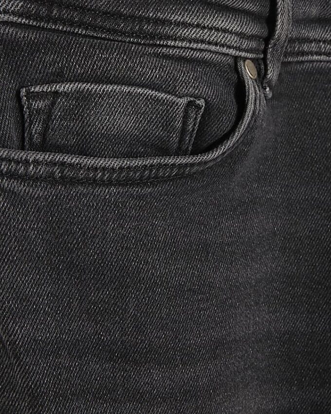 Black Spray On Rip Jeans