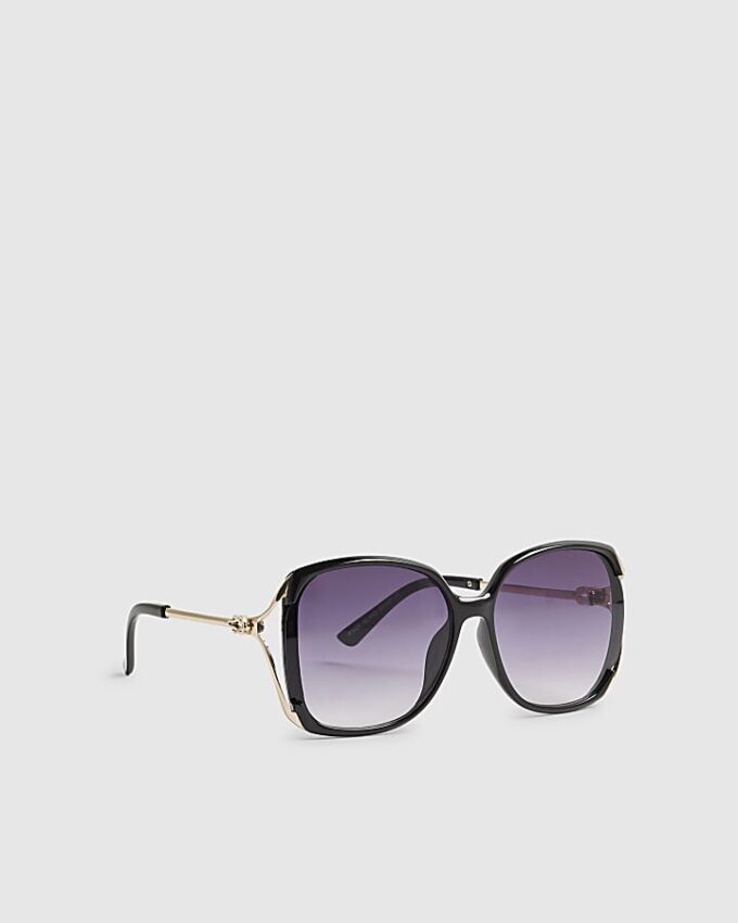 Black Square Cut Out Sunglasses