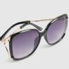 Black Square Cut Out Sunglasses