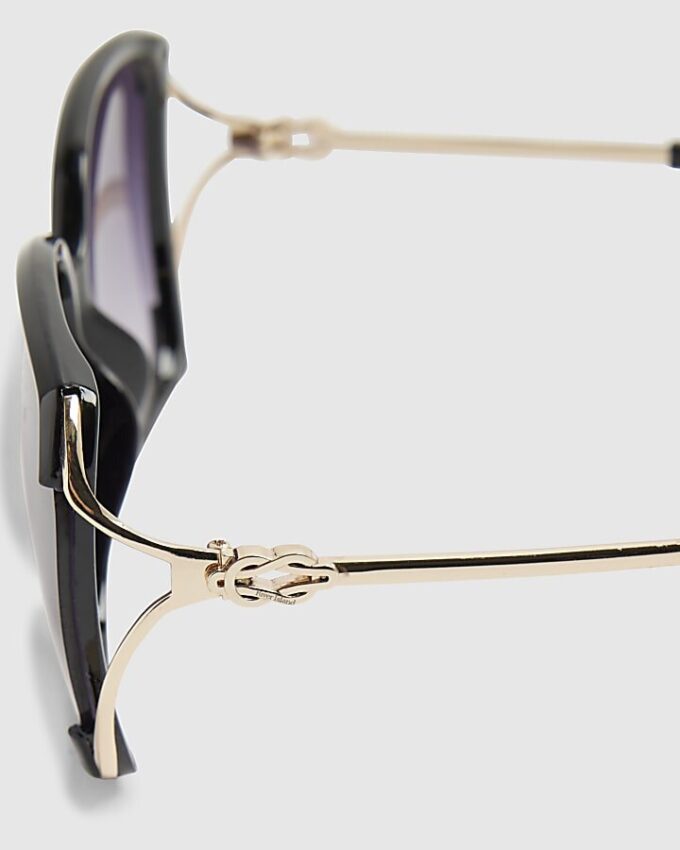 Black Square Cut Out Sunglasses