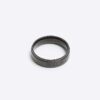 Black stainless steel roman band ring