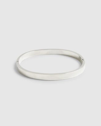 Black Steel Bangle Bracelet