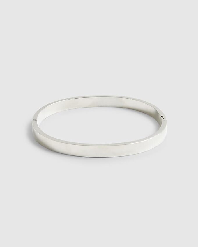 Black Steel Bangle Bracelet