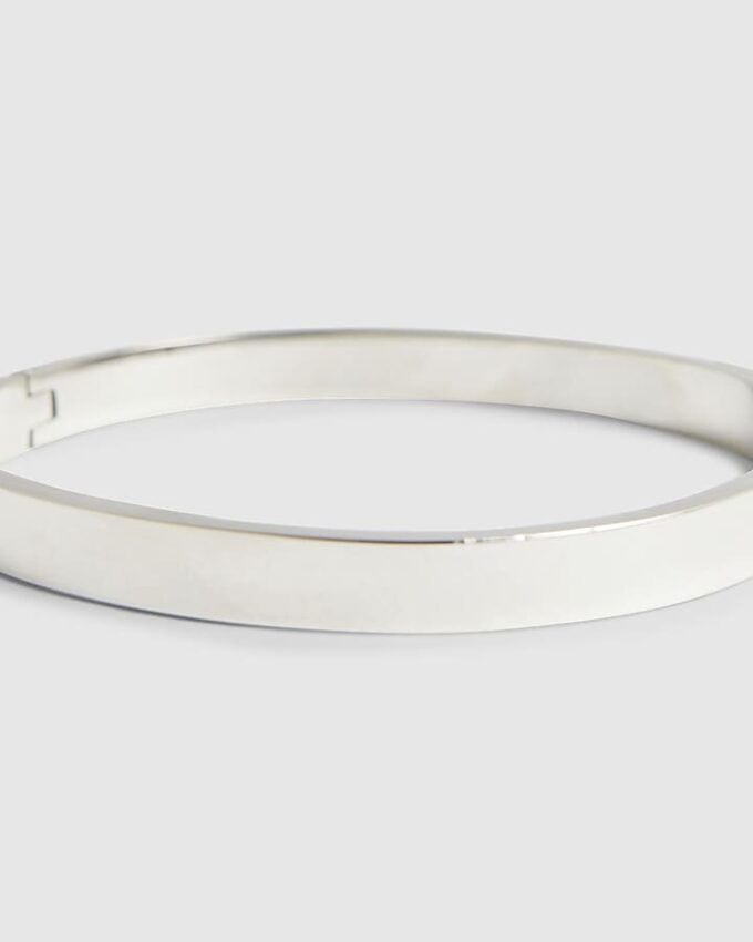 Black Steel Bangle Bracelet