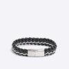 Black Steel Fabric Bracelet