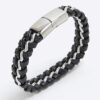 Black Steel Fabric Bracelet