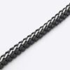 Black Steel Fabric Bracelet