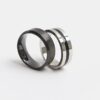 Black Steel Rings Pack Of 2