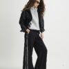 Black Stitch Side Stripe Joggers