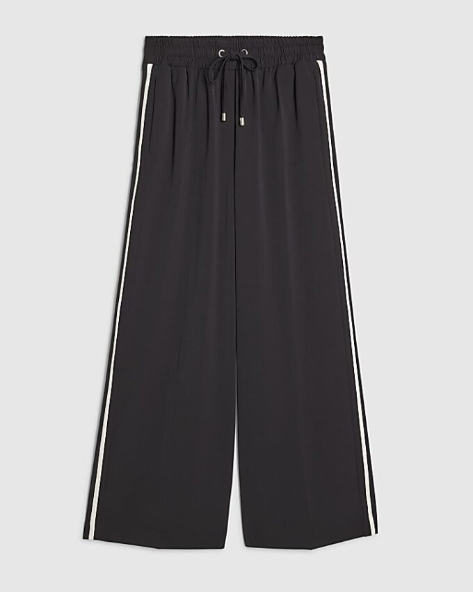 Black Stitch Side Stripe Joggers