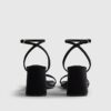 Black Strappy Block Heel Sandals