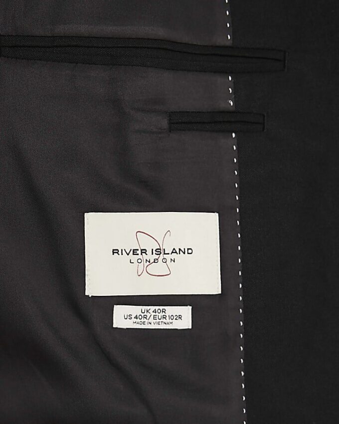 Black Stretch Slim Fit Suit Jacket
