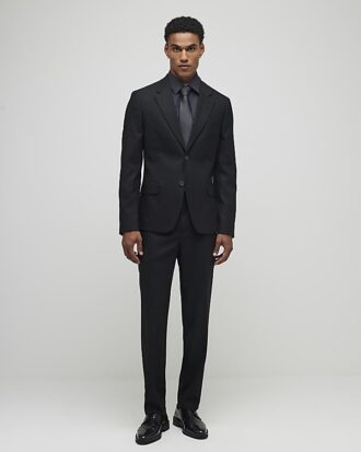 Black Stretch Slim Fit Suit Jacket