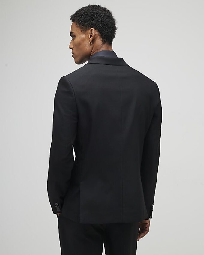 Black Stretch Slim Fit Suit Jacket