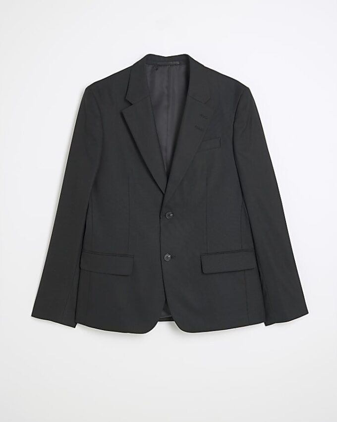 Black Stretch Slim Fit Suit Jacket