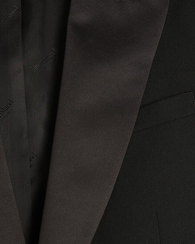 Black Stretch Slim Fit Tuxedo Suit Jacket