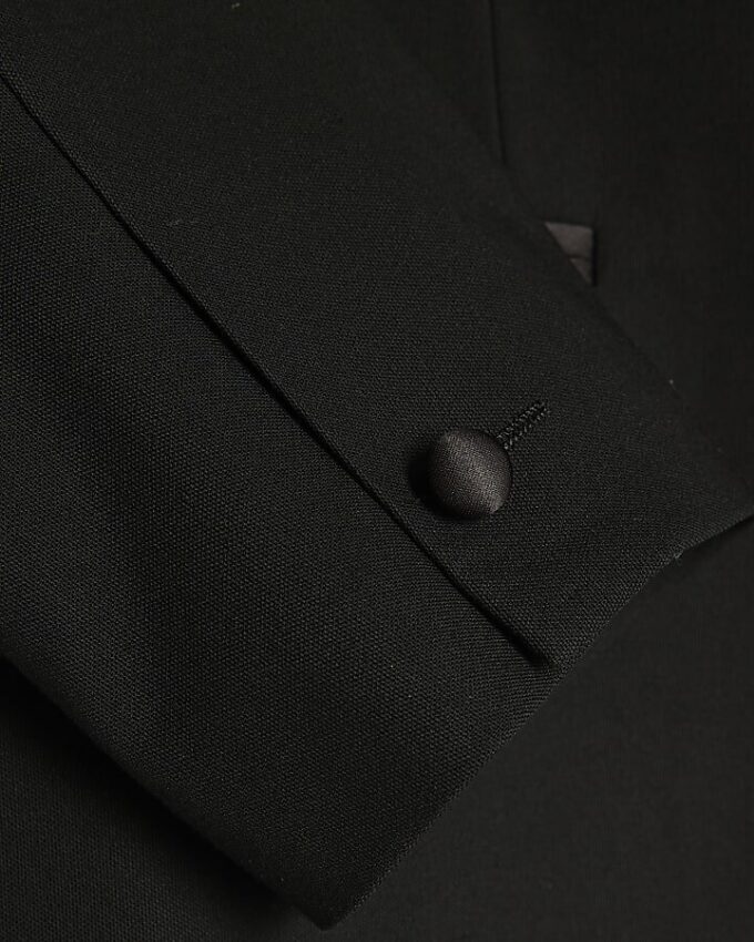 Black Stretch Slim Fit Tuxedo Suit Jacket
