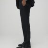 Black Stretch Slim Fit Tuxedo Suit Trousers