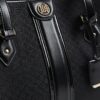 Black Stripe Monogram Shopper Bag