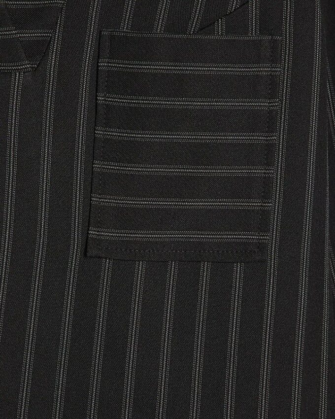 Black Stripe Pocket Detail Tunic