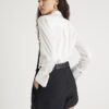 Black Structured Belted Shorts
