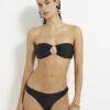 Black Studded bandeau Bikini Top