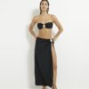 Black Studded bandeau Bikini Top