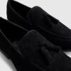 Black Suede Tassel Loafers