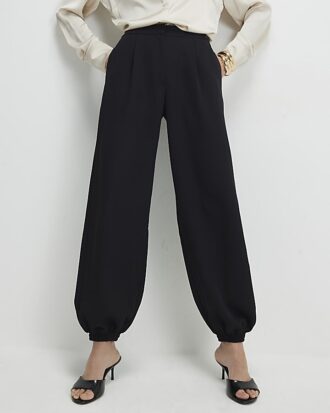Black Tailored Cuff Jogger