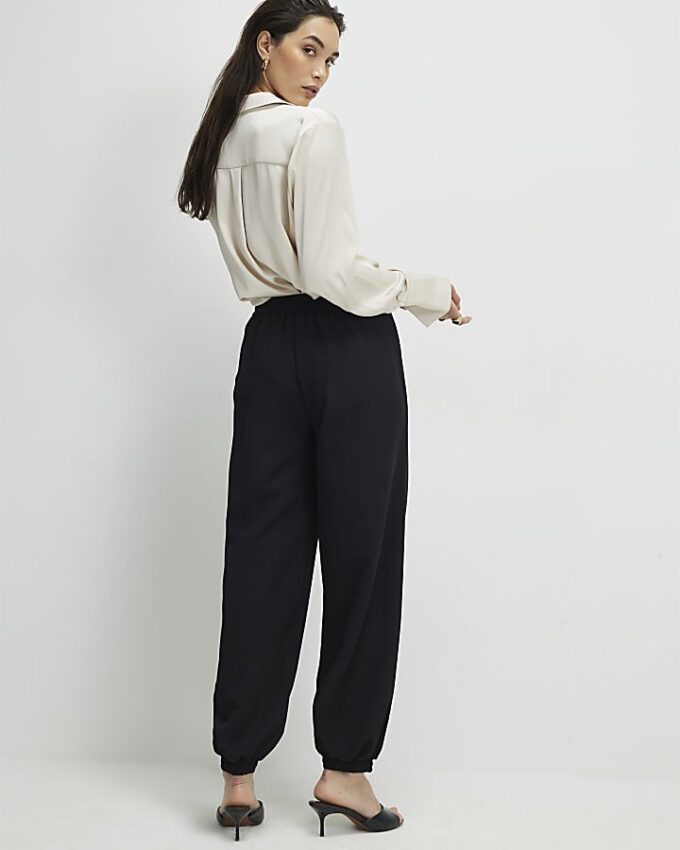 Black Tailored Cuff Jogger