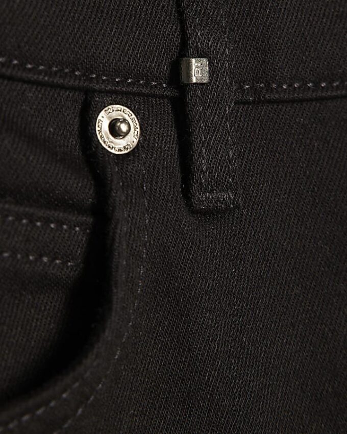 Black Tapered Fit Jeans