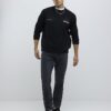 Black Tapered Fit Washed Jeans
