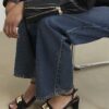 Black Trim Block Heel Sandals