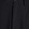 Black Twill Wide Leg Trousers