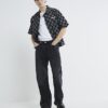 Black Washed Loose Fit Jeans