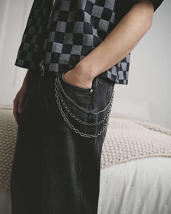 Black Washed Loose Fit Jeans