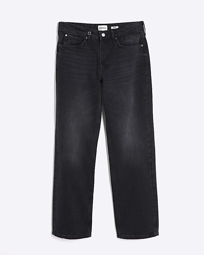 Black Washed Loose Fit Jeans