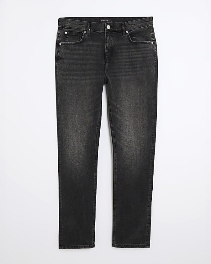 Black Washed Slim Fit Jeans