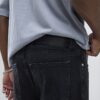 Black Washed Straight Leg Jeans