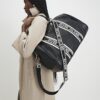 Black Webbing Front Monogram Barrell Bag