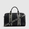 Black Webbing Front Monogram Barrell Bag