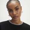 Black Whipstitch Cosy Sweatshirt