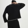 Black Whipstitch Cosy Sweatshirt